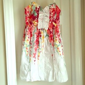 White Floral Bubble Dress